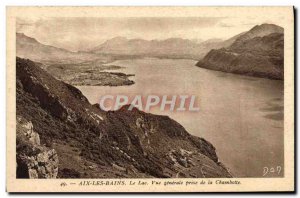 Old Postcard Aix Les Bains Lake Vue Generale taking Chambotte