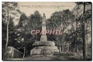 Old Postcard Monastery of St. Mary of Pierre Qui Vire Statue of St. Mary