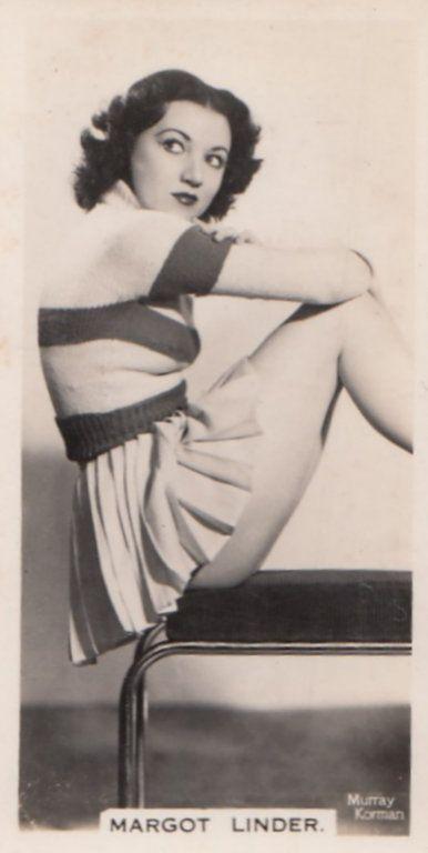 Margot Linder Hollywood Actress Rare Real Photo Cigarette Card