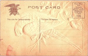 Vintage Embossed Glitter Large Letter  Hello Adam Bluebird c1915 Name Postcard