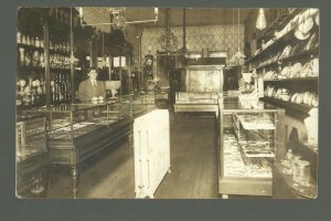 Anderson INDIANA RP c1910 INTERIOR JEWELRY STORE Pottery nr Muncie Pendleton