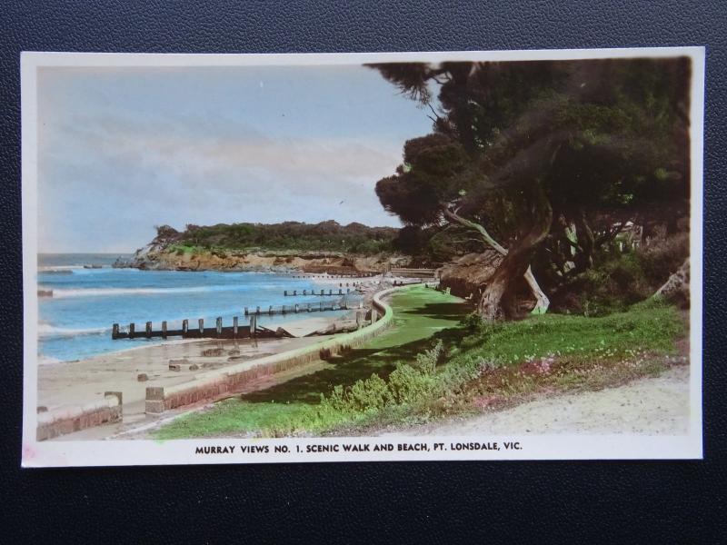 Australia Victoria POINT LONSDALE Beach - Old RP Postcard by Murray