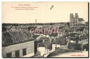 Old Postcard Aviation Airship Zeppelin airship Toul Warrant Vincenot evolving...