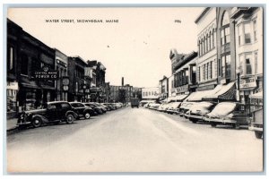 c1940s Water Street Central Maine Power Co. Skowhegan Maine ME Unposted Postcard