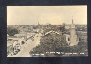 RPPC NUEVO LAREDO TAMPS. MEXICO DOWNTOWN BIRDSEYE VINTAGE REAL PHOTO POSTCARD