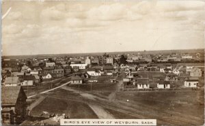 Weyburn Saskatchewan SK Birdseye Unused RPPC Postcard G13