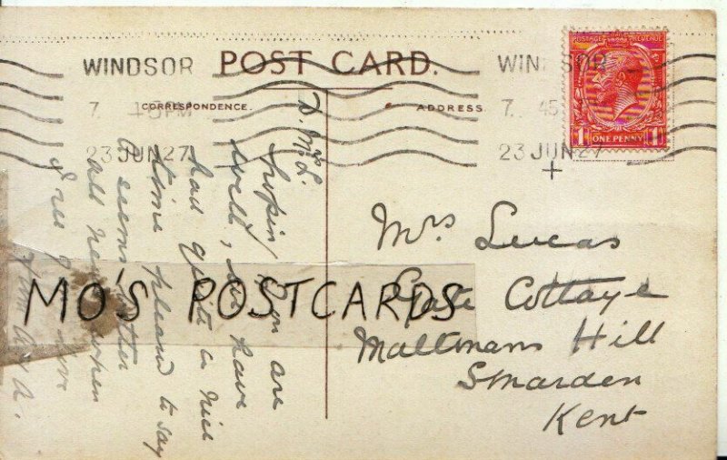 Genealogy Postcard - Lucas - Maltmans Hill - Smarden - Kent - Ref  9178A