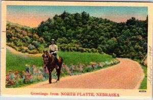 Postcard PEOPLE SCENE North Platte Nebraska NE AL1245