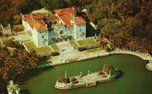 Vintage Postcard House of Late James Deering Vizcaya Dade Co Art Museum Miami FL