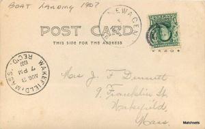1907 Landing NEWAGEN MAINE RPPC postcard 9942