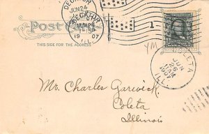 Carnegie Free Public Library Decatur IL USA Postcard