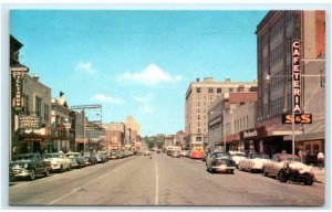 MACON, GA Georgia ~ CHERRY STREET Scene c1950s Cars S & S Cafeteria  Postcard