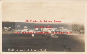 MT, Circle, Montana, RPPC, Bird's Eye View, McCone County, 1915 PM,