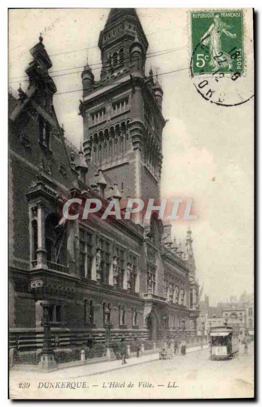 Old Postcard Dunkirk L & # 39Hotel City