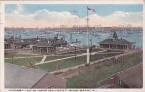 Rhode Island Newport Government Landing Harbor View Yachts At Anchor 1921