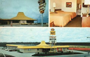 Vintage Postcard Chaparral Motor Inn Restaurants Lounge Burlington Colorado CO