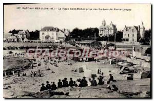 Postcard Old Batz sur Mer Loire Inf La Plage Saint Michel taking Peter Long R...