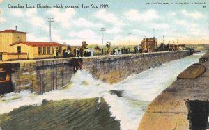 Canadian Locks Disaster June 9 1909 Sault Ste Marie Michigan postcard