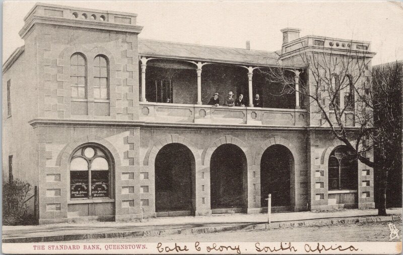 The Standard Bank Queenstown South Africa Cape Colony c1906 Moodie Postcard E75