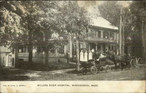 Winchendon MA Millers River Hospital c1910 Postcard