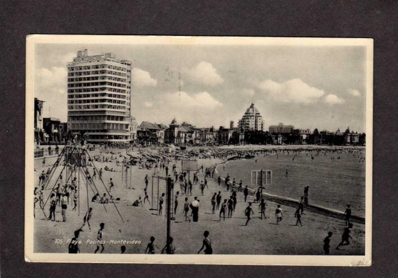 Uruguay Playa Pocitos Montevideo Beach Postcard Tarjeta Postal Carte Postal