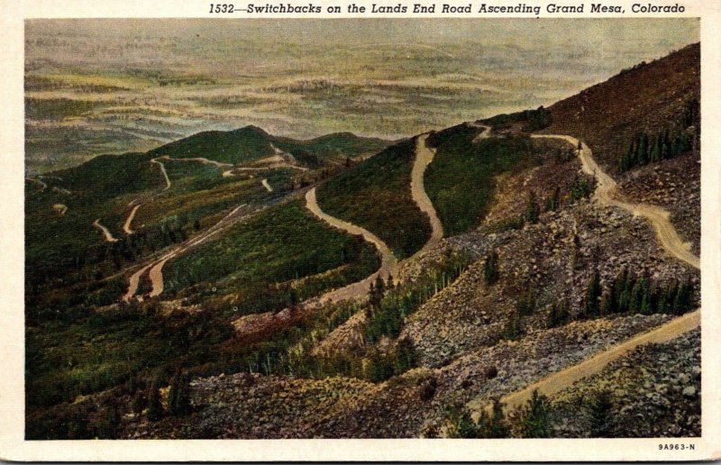 Colorado Switchbacks On The Lands End Road Ascending Grand Mesa