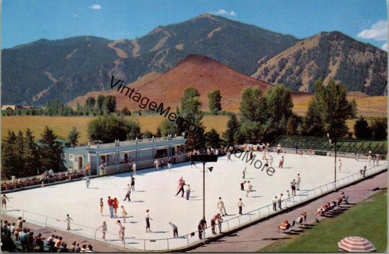 Olympic Size Skating Rink Sun Valley Idaho Postcard PC284