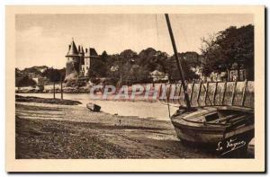 Postcard Ancient Pornic Entree harbor at low tide