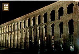 Segovia Acueducto Night Postcard: Cultural, Social, Friendship