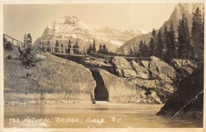 Natural Bridge Field BC Canada 1920s Byron Harmon RPPC Real Photo Postcard