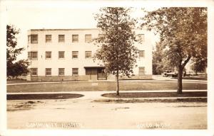 Rollo North Dakota~Community Hospital~Truck in Background~1940s RPPC