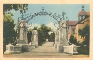 Quebec Canada Cap de la Madeleine Bridge of Rosaries 1940s Postcard Used