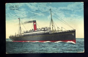 LS3633 - UK Liner - Leyland Line - Canada - Artist U/K - postcard