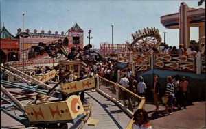 Palisade New Jersey NJ Palisades Amusement Park Carnival Rides Vintage PC