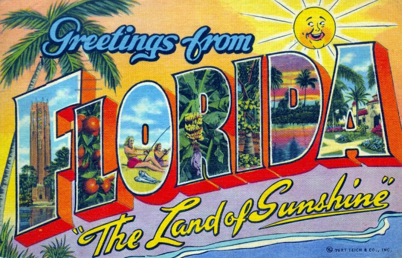 [ Linen ] US Florida - Greetings From Florida