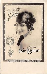 Elsie Raynor Yuletide Greetings Theater Actor / Actress 1925 