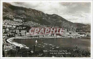 Old Postcard Monaco harbor views of Monte Carlo