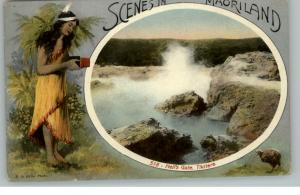 AUSTRALIA Maoriland Hell's Gate c1910 Tinted Photo RPPC