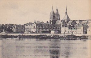 France Blois Vue l'Eglise Saint-Nicolas et l'Hotel Dieu