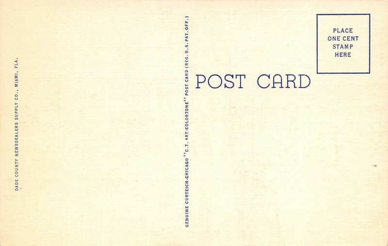 LP78 Miami Beach Florida Postcard Cabana Life 