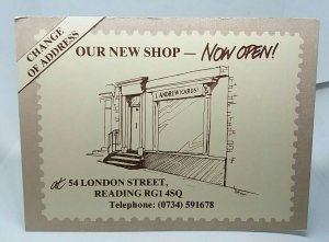 I Andrew Cards 54 London Street Reading Berks Vintage Advertising COA Postcard