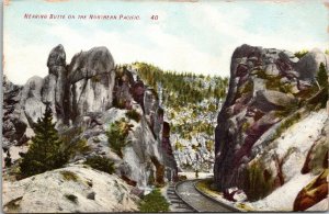 Nearing Butte Northern Pacific Railroad Tracks Montana Postcard 1910 Paradise MT