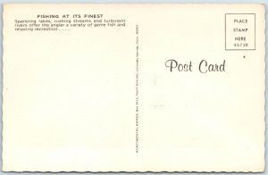 c1970s Oakley, KS Greetings Card from Deep Rock Café Fly Fishing Multi View A198
