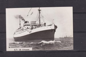 FRENCH SHIP,  S.S. DE GRASSE , c1946 ppc., unused.