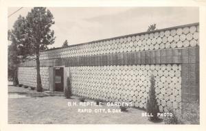 South Dakota SD Real Photo RPPC Postcard c1950 RAPID CITY B.H. REPTILE GARDENS