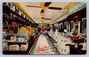 J92/ Phoenix Arizona Postcard c1910 Interior Donofrio's Candy Store  16