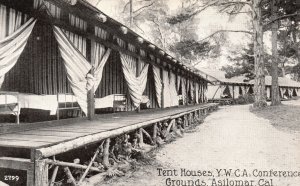 Vintage Postcard Tent Houses Y.W.C.A. Conference Grounds Asilomar California CA