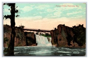 Passaic Falls and Bridge  Paterson New Jersey NJ UNP DB Postcard W11