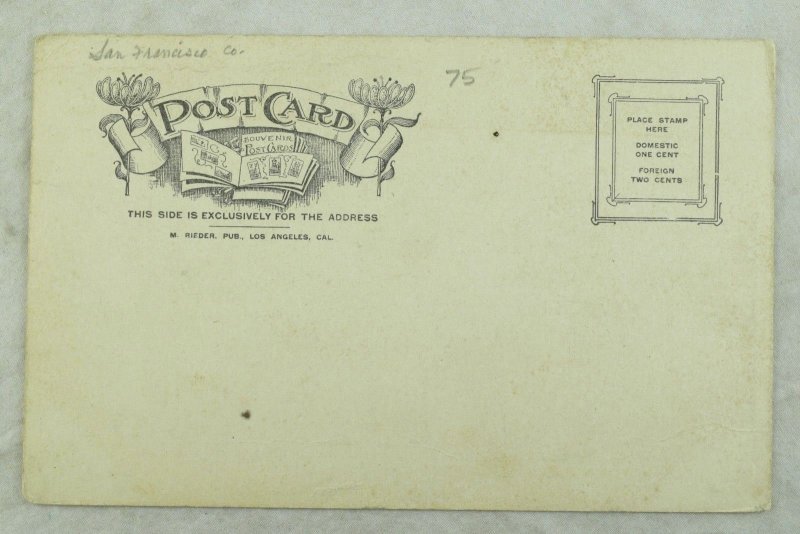 C.1906 San Francisco Earthquake Van Ness Ave. Vintage Postcard P97