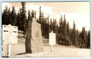 RPPC  Summit of BERTHOUD PASS, Colorado CO ~ Highway 40 Sanborn 1950s  Postcard